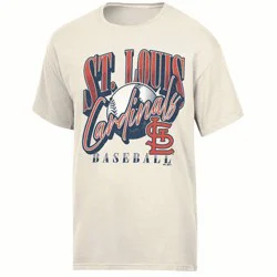 MLB St. Louis Cardinals Women's Parchment Comfort Wash T-Shirt - L