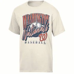 MLB Washington Nationals Women's Parchment Comfort Wash T-Shirt - M