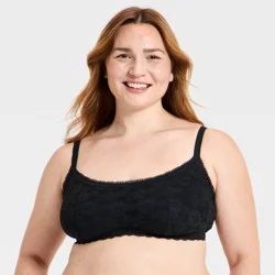 Women's Cloud Soft Lace Bralette - Auden™ Black XS