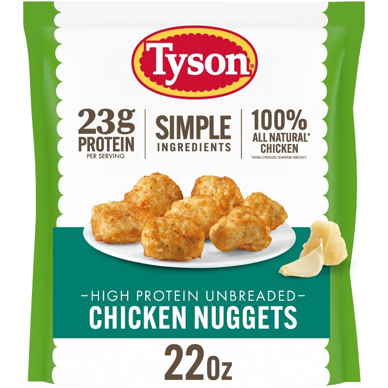 slide 1 of 10, Tyson Simple Chicken Nugget - Frozen - 22oz, 22 oz