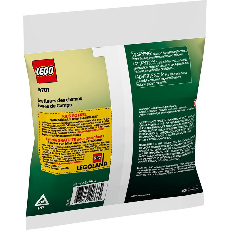 slide 5 of 5, LEGO Botanicals Field Flowers Building Kit 30701, 1 ct