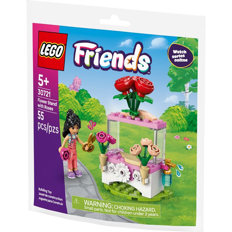 slide 3 of 5, LEGO Friends Flower Stand with Roses 30721, 1 ct