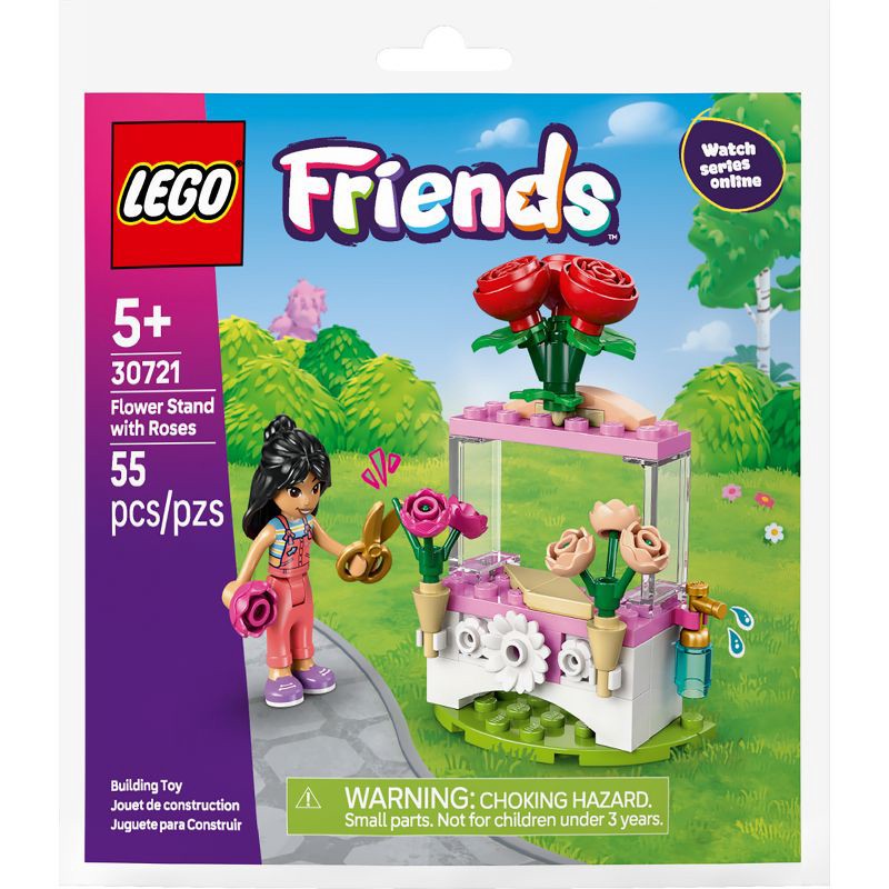 slide 4 of 5, LEGO Friends Flower Stand with Roses 30721, 1 ct