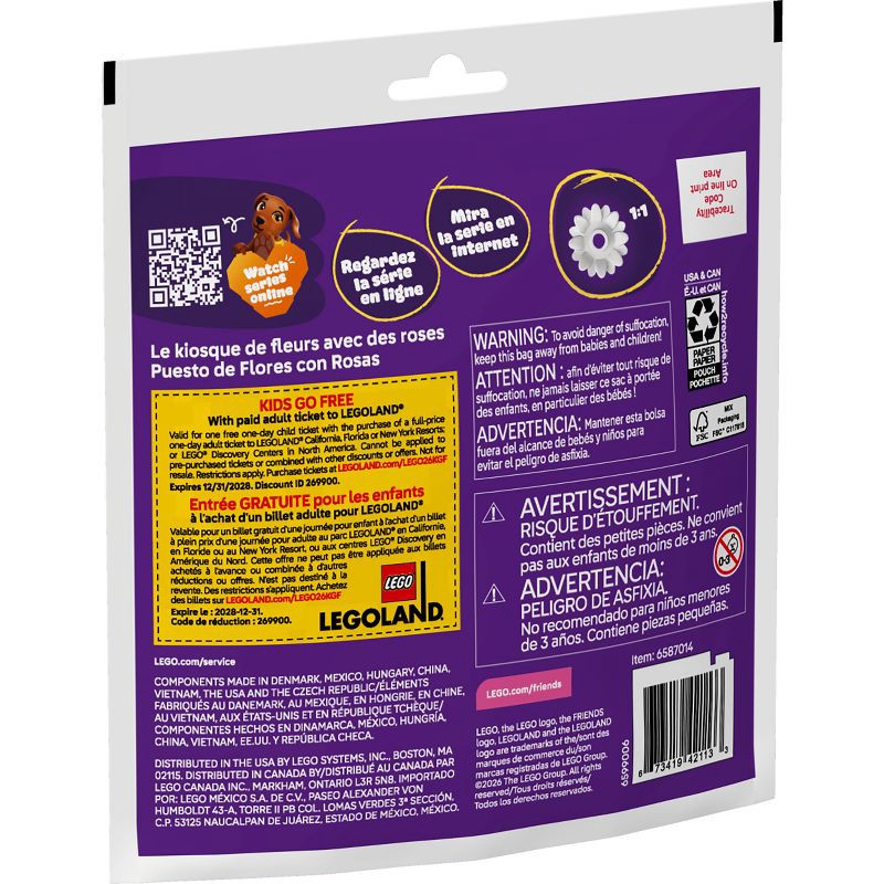 slide 5 of 5, LEGO Friends Flower Stand with Roses 30721, 1 ct