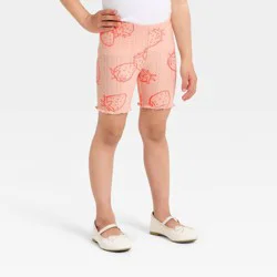 Toddler Girls' Strawberry Ribbed Bike Shorts - Cat & Jack™ Pink 4T