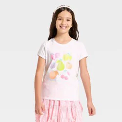 Girls' Short Sleeve 'Fruit' Graphic T-Shirt - Cat & Jack ™ White L