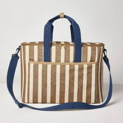 Hearth & Hand with Magnolia Soft Sided Cooler Sour Cream/Toffee Stripe - Hearth & Hand™ with Magnolia