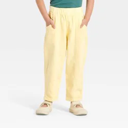 Toddler Girls' Relaxed Fit Pull-On Woven Pants - Cat & Jack™ Yellow 2T