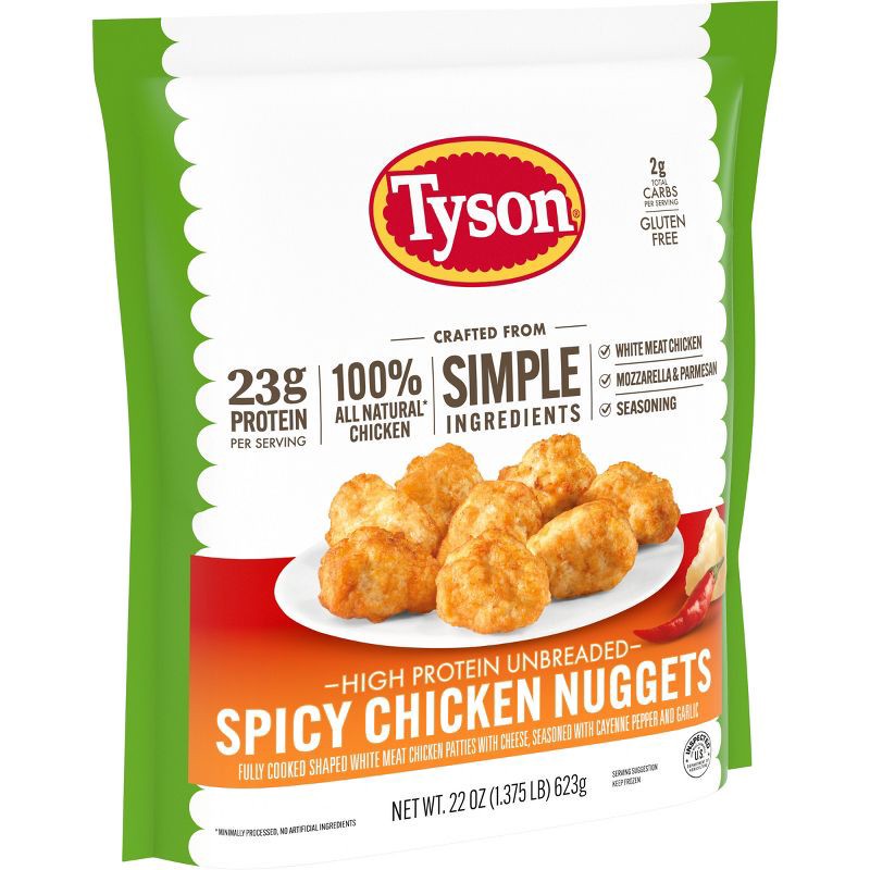 slide 10 of 10, Tyson Simple Spicy Chicken Nugget - Frozen - 22oz, 22 oz