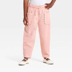 Toddler Girls' Cargo Jogger Pants - Cat & Jack™ Peach Orange 5T