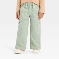 Toddler Girls' Cargo Denim Pants - Cat & Jack™ Light Green 12M