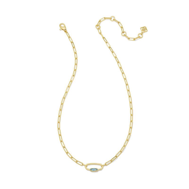 slide 1 of 2, Kendra Scott Emma Chain Necklace - Light Blue/Gold, 1 ct