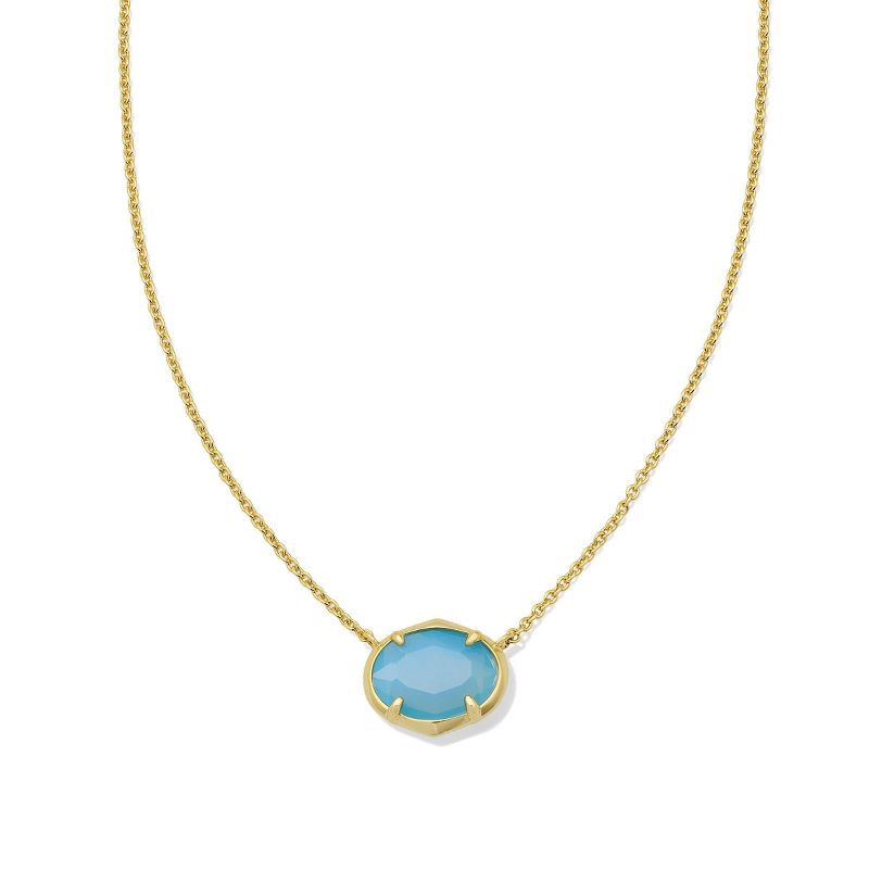 slide 2 of 2, Kendra Scott Henley Pendant Necklace - Light Blue/Gold, 1 ct