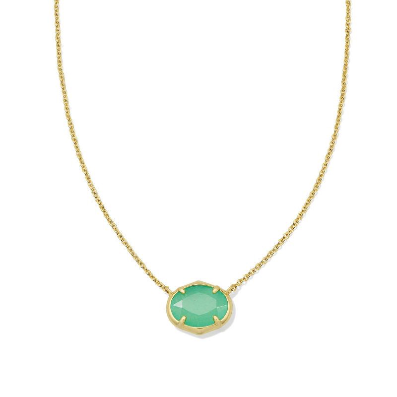 slide 2 of 2, Kendra Scott Henley Pendant Necklace - Green/Gold, 1 ct