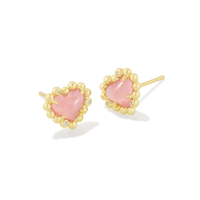 slide 2 of 2, Kendra Scott Anna Framed Stud Earrings - Light Mauve/Gold, 1 ct