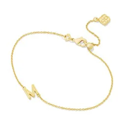 Kendra Scott Mini Initial "M" Delicate Chain Bracelet - Gold