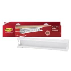 Command Damage-Free Hanging Power Strip Holder White