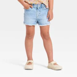 Toddler Girls' Denim Cutoff Shorts - Cat & Jack™ Light Wash 4T