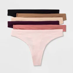 Women's 6pk Microfiber Thong Underwear - Auden™ Multicolor XS