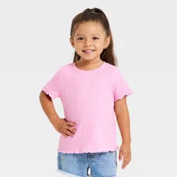 Toddler Girls' Pointelle T-Shirt - Cat & Jack™ Pink 4T