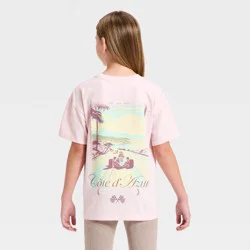 Girls' Short Sleeve Oversized Graphic T-Shirt - Cat & Jack™ Light Pink XS