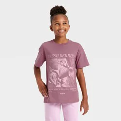 Girls' Short Sleeve Oversized Berries Graphic T-Shirt - Cat & Jack™ Purple L