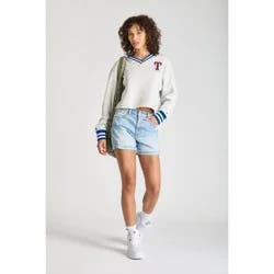 MLB Texas Rangers Women's Champion Boxy Sweatshirt - XL