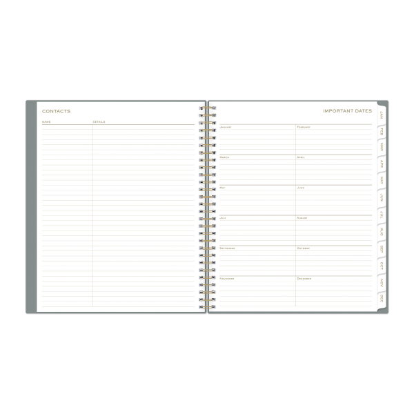 slide 8 of 8, 2025 Blue Sky Monthly Planning Calendar, 8"" X 10"", Solid Slate, January 2025 To December 2025, 1 ct