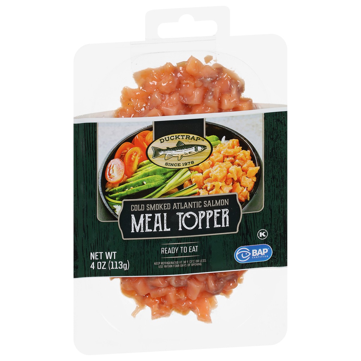 slide 12 of 14, Ducktrap River of Maine Cold Smoked Atlantic Salmon Meal Topper 4 oz, 4 oz