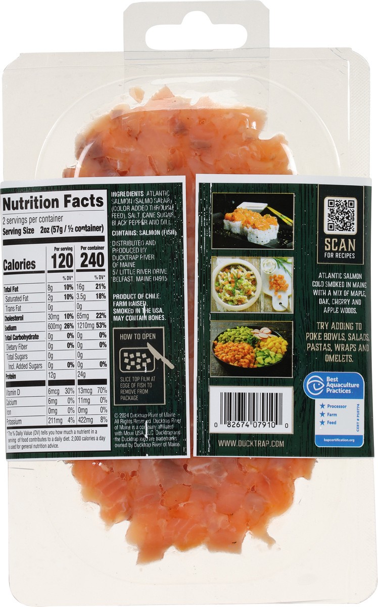 slide 14 of 14, Ducktrap River of Maine Cold Smoked Atlantic Salmon Meal Topper 4 oz, 4 oz