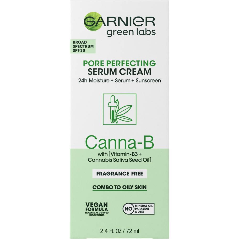 Garnier Green Labs Canna-B Fragrance Free Pore Perfecting Serum Cream 2 ...