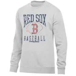 MLB Boston Red Sox Men's Ash Crewneck Sweatshirt - M