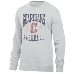 MLB Cleveland Guardians Men's Ash Crewneck Sweatshirt - XL
