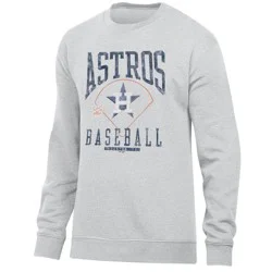 MLB Houston Astros Men's Ash Crewneck Sweatshirt - M