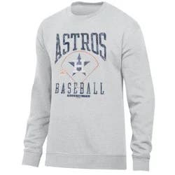 MLB Houston Astros Men's Ash Crewneck Sweatshirt - L