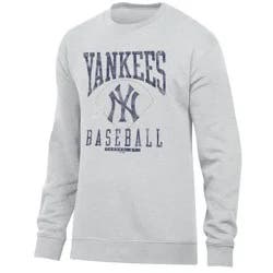 MLB New York Yankees Men's Ash Crewneck Sweatshirt - XXL