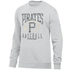 MLB Pittsburgh Pirates Men's Ash Crewneck Sweatshirt - S