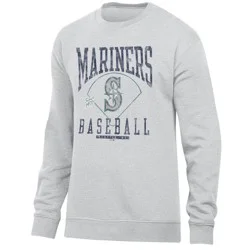 MLB Seattle Mariners Men's Ash Crewneck Sweatshirt - M