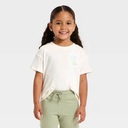 Toddler Girls' Limone Oversized Graphic T-Shirt - Cat & Jack™ Beige 2T