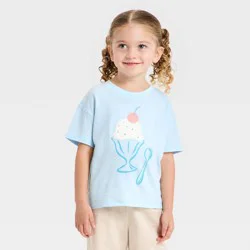Toddler Girls' Sundae Oversized Graphic T-Shirt - Cat & Jack™ Light Blue 18M