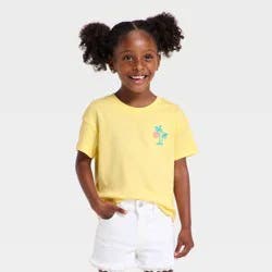Toddler Girls' Venice Beach Oversized Graphic T-Shirt - Cat & Jack™ Yellow 12M