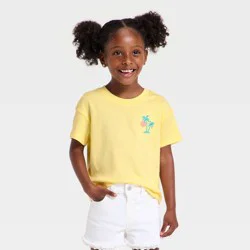 Toddler Girls' Venice Beach Oversized Graphic T-Shirt - Cat & Jack™ Yellow 2T