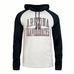 MLB Arizona Diamondbacks Men's Ash Hooded Long Sleeve T-Shirt - S