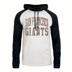 MLB San Francisco Giants Men's Ash Hooded Long Sleeve T-Shirt - XL