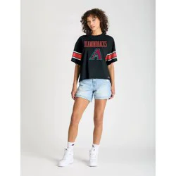 MLB Arizona Diamondbacks Women's Champion Sequin Print T-Shirt - L