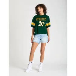 MLB Athletics Women's Champion Sequin Print T-Shirt - M