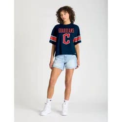 MLB Cleveland Guardians Women's Champion Sequin Print T-Shirt - M