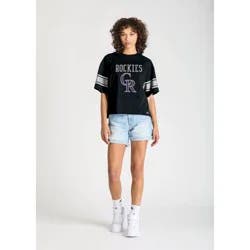 MLB Colorado Rockies Women's Champion Sequin Print T-Shirt - L