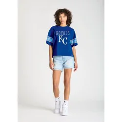 MLB Kansas City Royals Women's Champion Sequin Print T-Shirt - XL