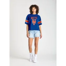 MLB New York Mets Women's Champion Sequin Print T-Shirt - M